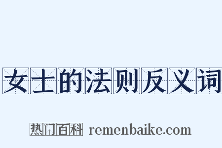 女士的法则反义词是什么意思的图片